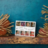 Modern 8 Photo Grid Love You Grandpa White Fotoplaat (Zijkant)