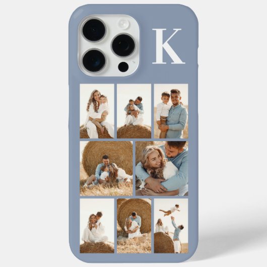 Modern 8 Stof Blauw Case-Mate iPhone Case (Achterkant)