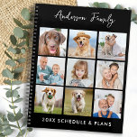 Modern 9 Foto Collage Persoonlijk Monogram 2023 Planner<br><div class="desc">Aangepaste kalender voor fotocollage. Houd al uw afspraken en programma handig met onze leuke fotoplanner die 9 foto's heeft om u te personaliseren en te noemen. Het ontwerp staat voor en achter. Aanpassen met familiefoto's, favoriete kinder afbeeldingen, huisfoto's en al uw hondenfoto's! COPYRIGHT © 2022 Judy Burrows, Black Dog Art...</div>