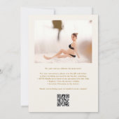 Modern 9 Photo Collage White Ivory Baby Shower Kaart (Achterkant)