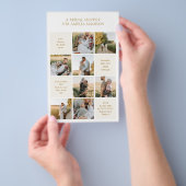 Modern 9 Photo White Bridal Shower Flyer (Hand)