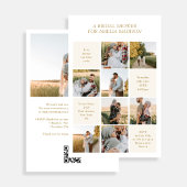 Modern 9 Photo White Bridal Shower Flyer