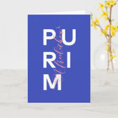 Modern A Freilichen Purim Mishloach Manot Kaart (Gele Bloem)