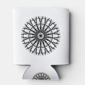 MODERN _A kaleidoscoop ROOS CIRCLE _COLOR _BLACK Blikjeskoeler (Achterkant)