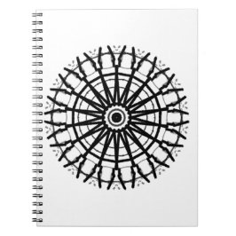 MODERN _A kaleidoscoop ROOS CIRCLE _COLOR _BLACK Notitieboek