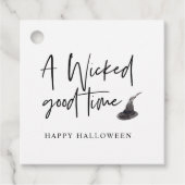 Modern A Wicked Good Time Quote | Happy Halloween Bedankjes Labels (Voorkant)