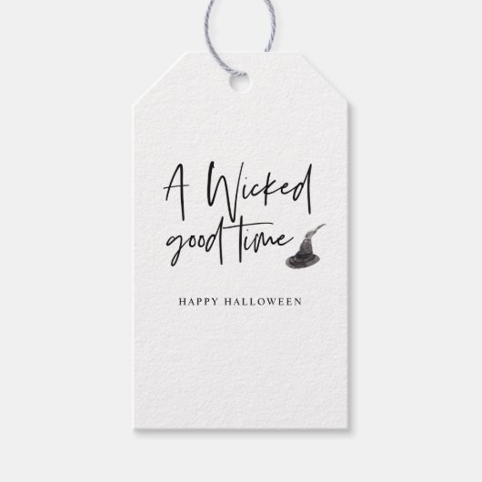 Modern A Wicked Good Time Quote | Happy Halloween Cadeaulabel (Voorkant)