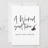 Modern A Wicked Good Time Quote | Happy Halloween Feestdagenkaart (Voorkant)