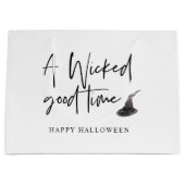 Modern A Wicked Good Time Quote | Happy Halloween Groot Cadeauzakje (Voorkant)