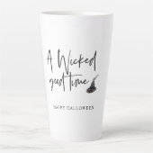 Modern A Wicked Good Time Quote | Happy Halloween Latte Mok (Voorkant)