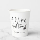 Modern A Wicked Good Time Quote | Happy Halloween Papieren Bekers (Voorkant)