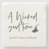 Modern A Wicked Good Time Quote | Happy Halloween Stenen Onderzetter (Voorkant)