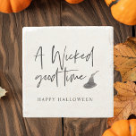 Modern A Wicked Good Time Quote | Happy Halloween Stenen Onderzetter<br><div class="desc">Modern A Wicked Good Time Quote | Happy Halloween</div>