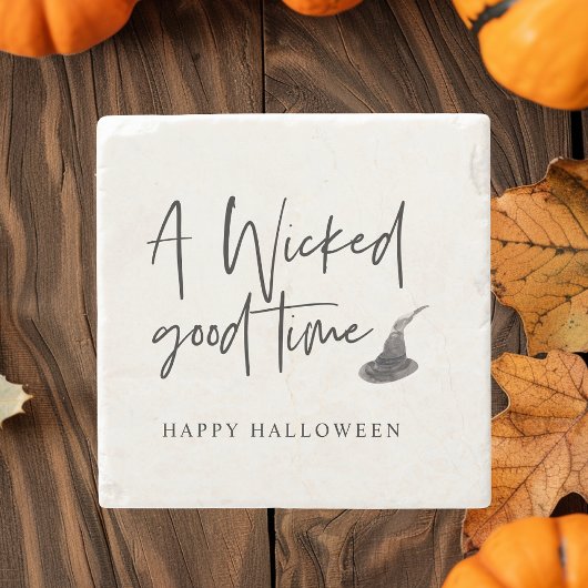 Modern A Wicked Good Time Quote | Happy Halloween Stenen Onderzetter