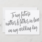 Modern "Aan mijn toekomstige schoonmoeder en schoo Kaart (Voorkant)