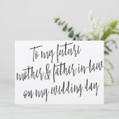 Modern "Aan mijn toekomstige schoonmoeder en schoo Kaart (Staand voorkant)