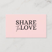 Modern Aandeel de liefdesgootroze verwijzen naar e Visitekaartje (Voorkant)