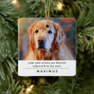 Modern Aandenken Foto & Citaat Hond Keramisch Ornament