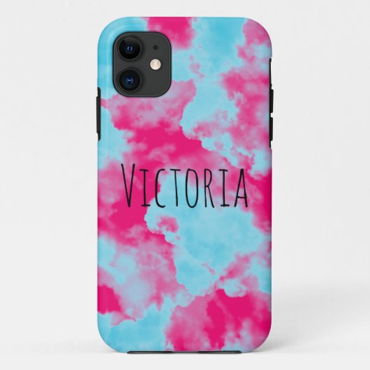 Modern Aangepast Abstract Sky roze en blauw Case-Mate iPhone Case (Achterkant)
