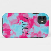 Modern Aangepast Abstract Sky roze en blauw Case-Mate iPhone Case (Achterkant (horizontaal))