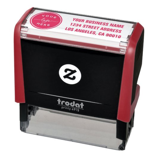 Modern aangepast adres voor zakelijke Logo Zelfinktende Stempel (Product)