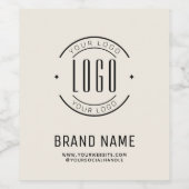 Modern aangepast bedrijfslogo merk wijn etiket (Enkel label)