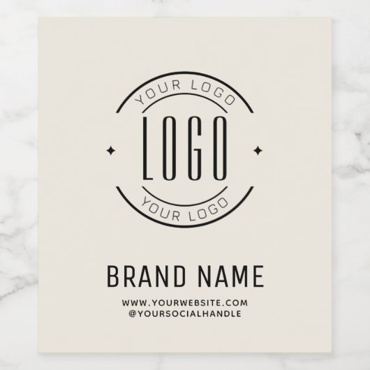 Modern aangepast bedrijfslogo merk wijn etiket (Enkel label)