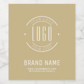 Modern aangepast bedrijfslogo merk wijn etiket (Enkel label)