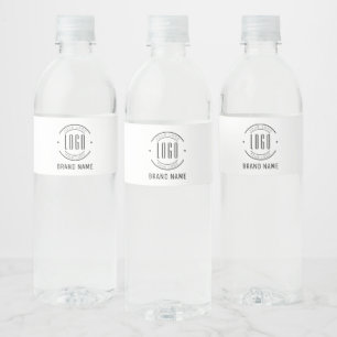 Modern aangepast bedrijfslogo zakelijk merk waterfles etiket