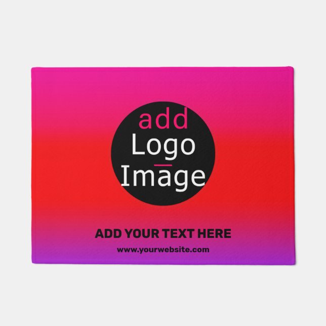 Modern aangepast Business Chic Logo Magenta Paars Deurmat (Voorkant)