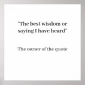 Modern aangepast canvas – Toon uw favoriete leven Poster (Voorkant)