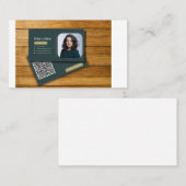 Modern aangepast, dynamisch QR-codeontwerp met Log Visitekaartje (Voorkant / Achterkant)