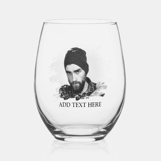 Modern aangepast Foto-effect Wijnglas Zonder Voet (Voorkant)