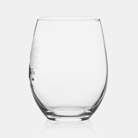 Modern aangepast Foto-effect Wijnglas Zonder Voet (Links)