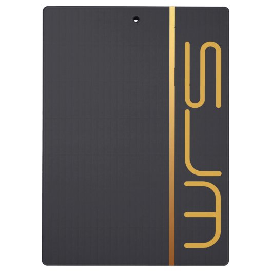 Modern, aangepast groot monogram klembord (Achterkant)