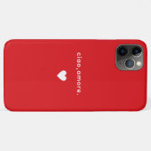 Modern aangepast Italiaans citaat Hi Love Rood Wit Case-Mate iPhone Case (Achterkant (horizontaal))