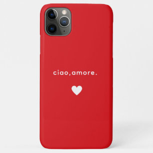 Modern aangepast Italiaans citaat Hi Love Rood Wit Case-Mate iPhone Case