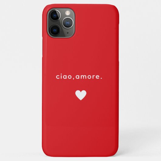 Modern aangepast Italiaans citaat Hi Love Rood Wit Case-Mate iPhone Case (Achterkant)