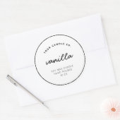 Modern aangepast kaarsenlabel ronde sticker (Envelop)