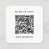 Modern aangepast logo en QR-code Vierkante Visitekaartje (Achterkant)