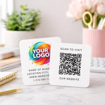 Modern aangepast logo en QR-code