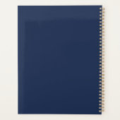 Modern aangepast logo Navy Blue Zakelijk Bedrijfsl Planner (Achterkant)
