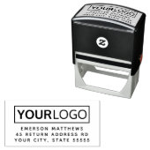 Modern aangepast logo retouradres of -tekst  zelfinktende stempel (In situ)