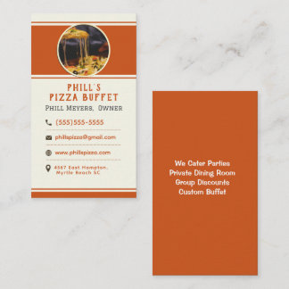 Modern aangepast pizzarestaurant visitekaartje