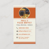 Modern aangepast pizzarestaurant visitekaartje (Voorkant)