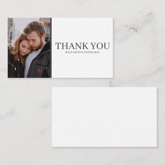 Modern aangepast raster voor foto-weddenschap beda informatiekaartje (Voorkant / Achterkant)