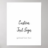 Modern aangepast tekstbord poster (Voorkant)