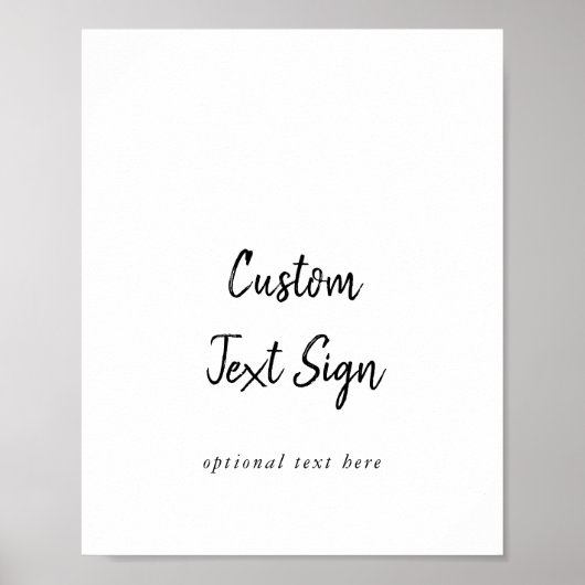 Modern aangepast tekstbord poster (Voorkant)