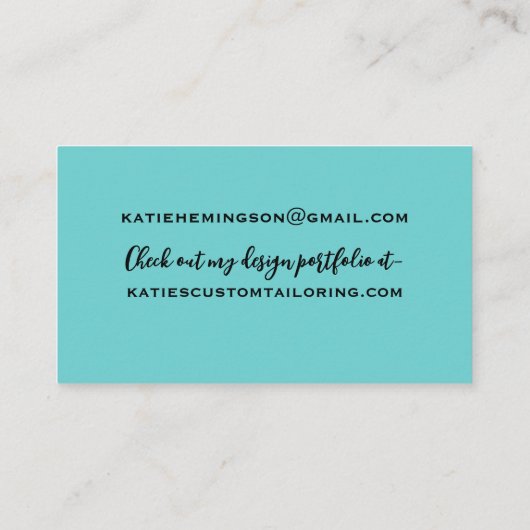 Modern aangepast Visitekaartje (Achterkant)