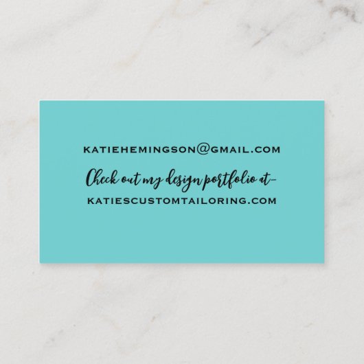 Modern aangepast Visitekaartje (Achterkant)